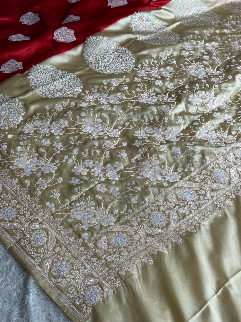 BANARASI MASHRU KATAN SILK SAREE MK033