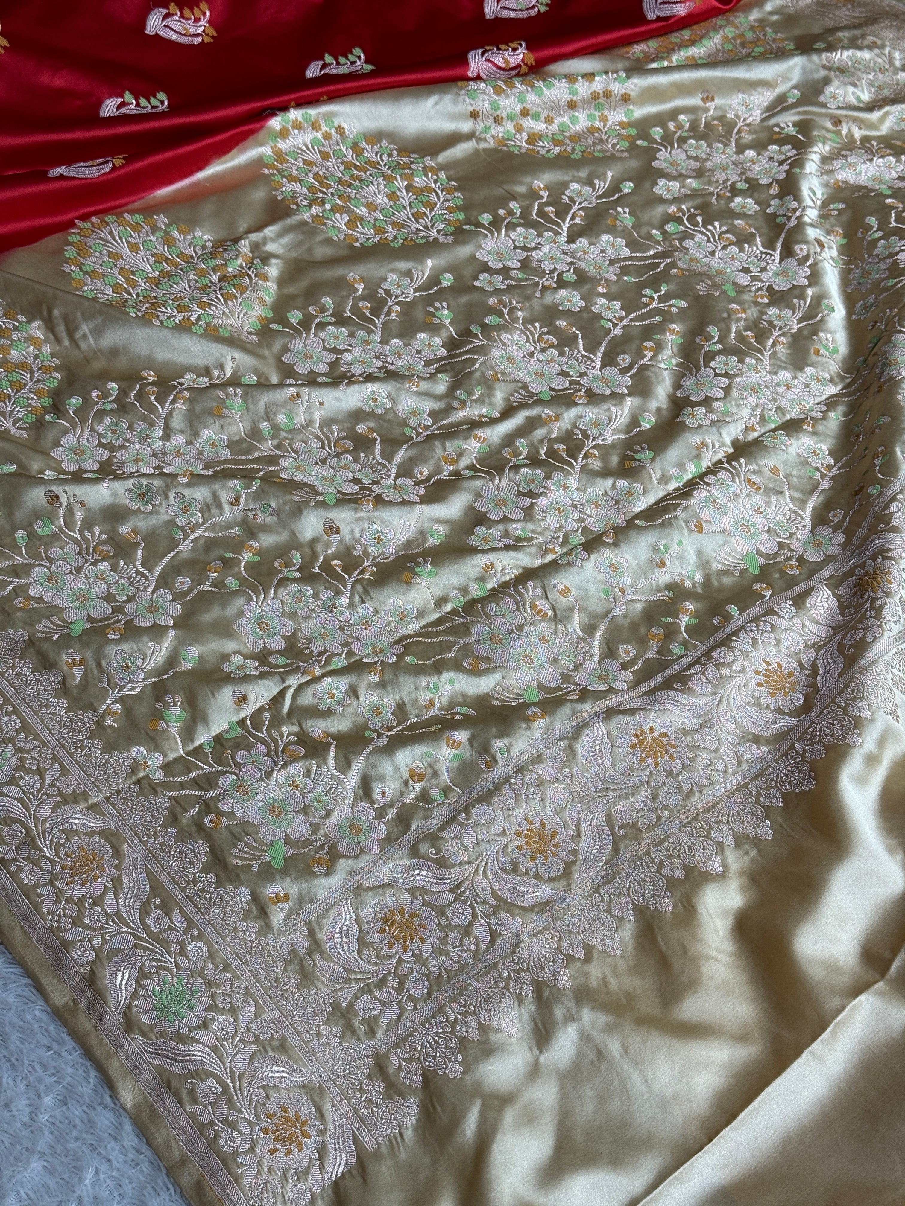 BANARASI MASHRU KATAN SILK SAREE MK042