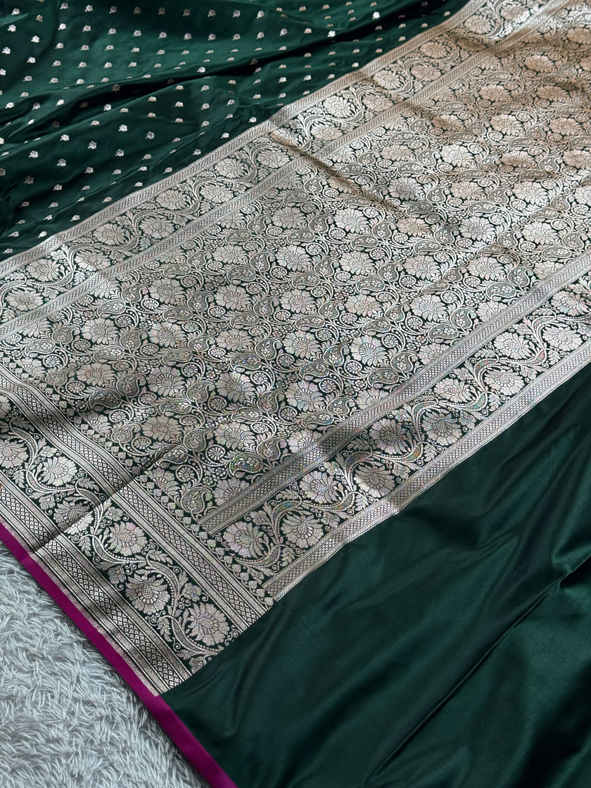 BANARASI MASHRU KATAN SILK SAREE MK011