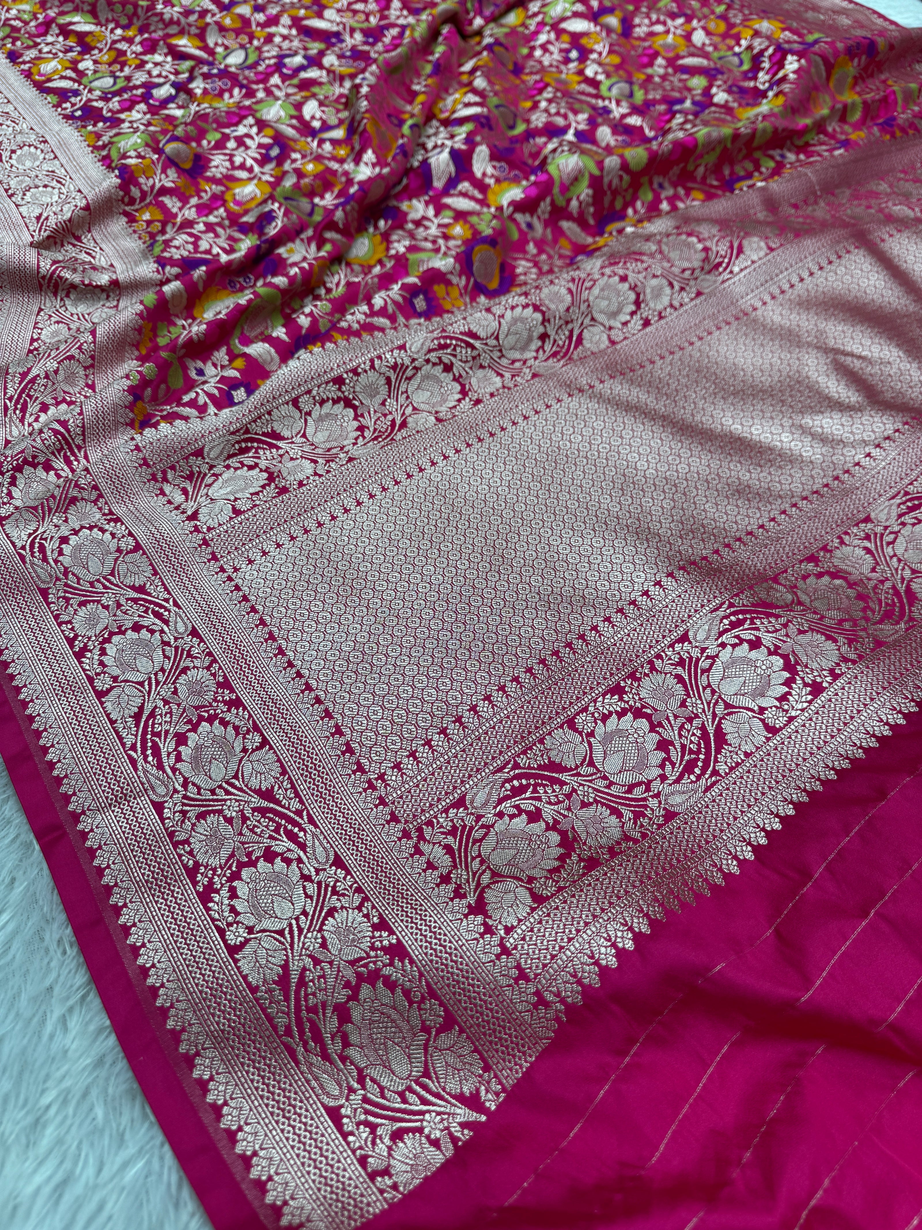 Banarasi Mashru Katan Silk Saree Menakari Work hn140