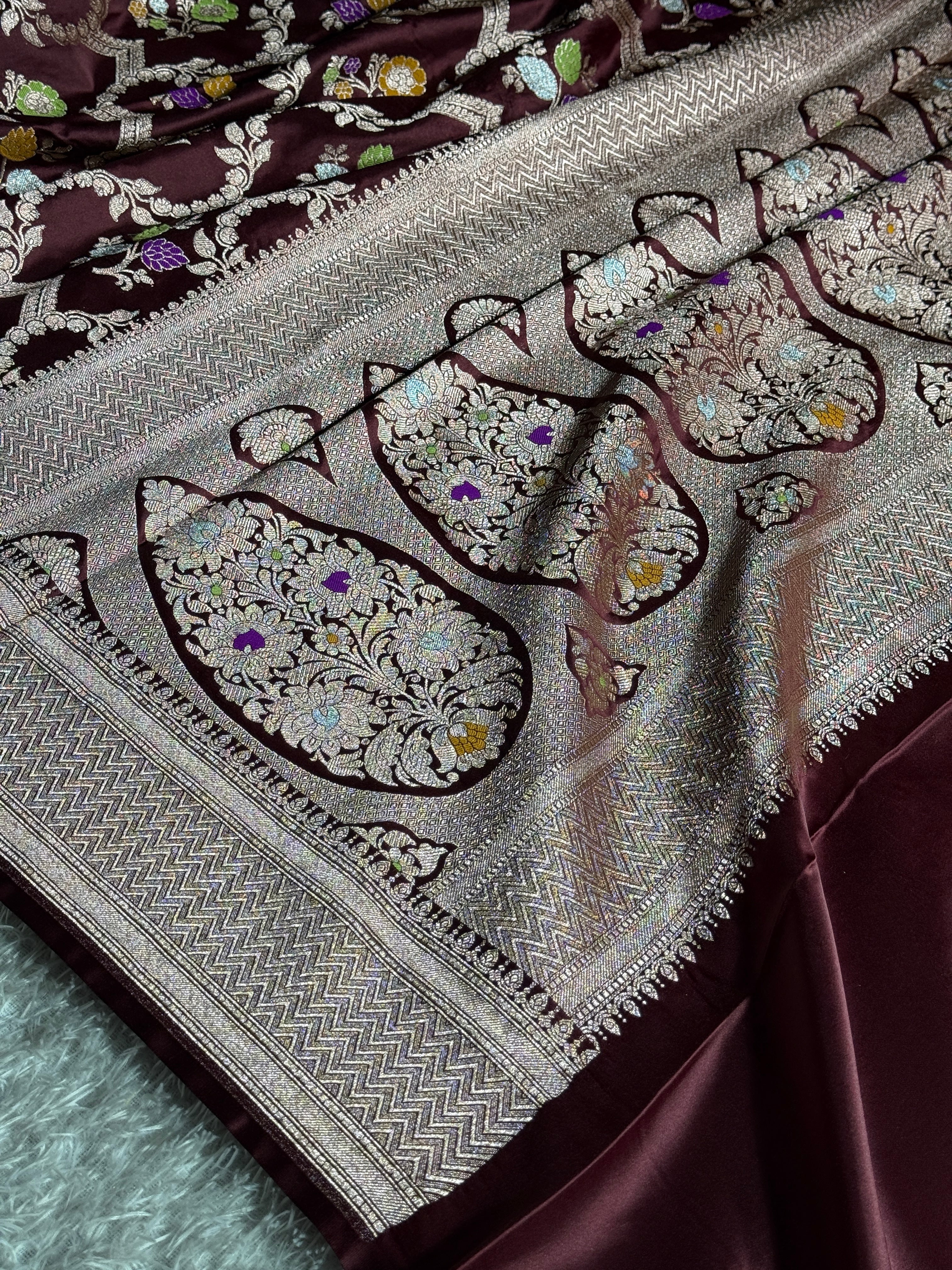 BANARASI MASHRU KATAN SILK SAREE MK023