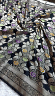 BANARASI MASHRU KATAN SILK SAREE MENAKARI WORK HN222