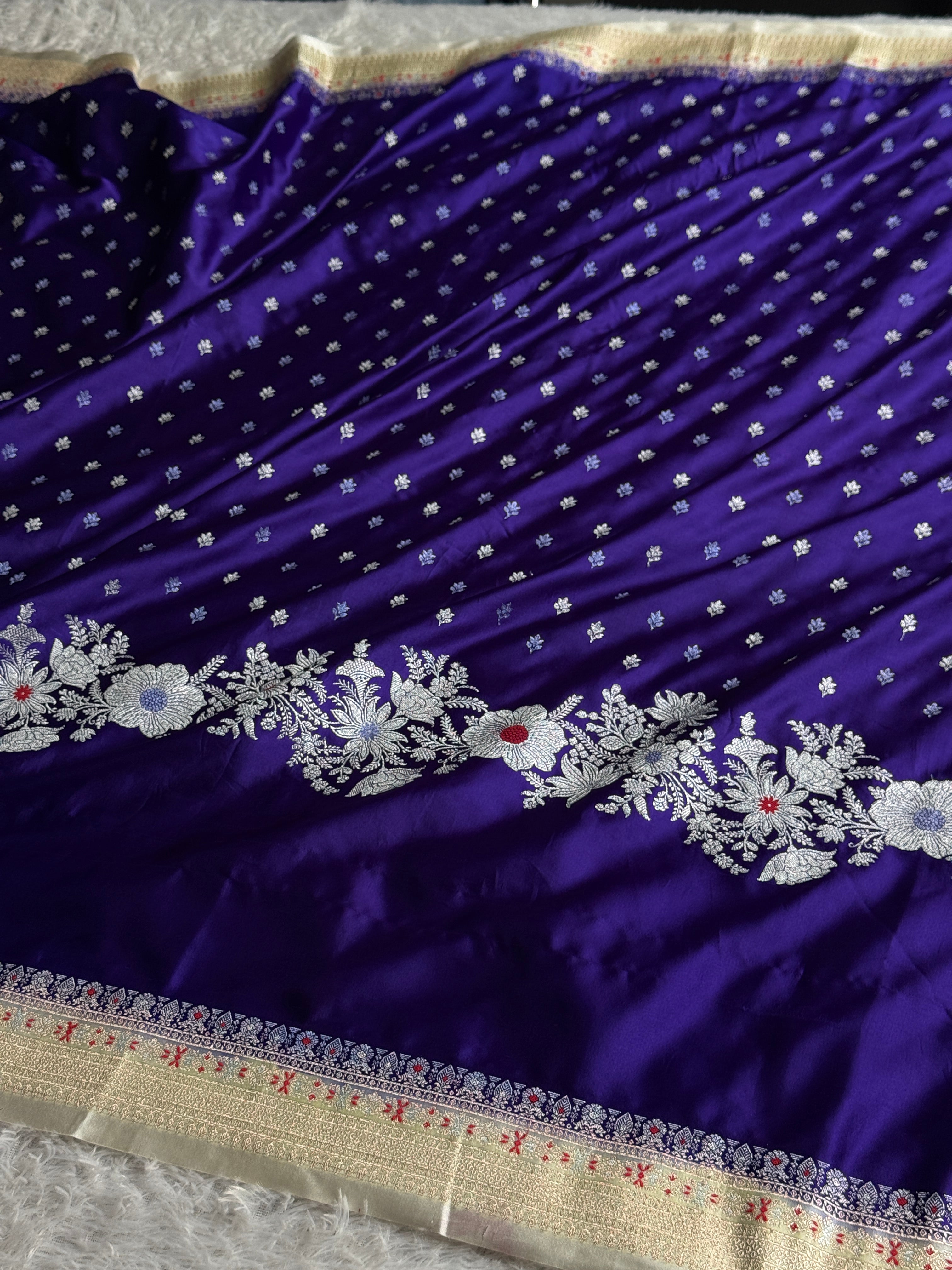 BANARASI MASHRU KATAN SILK SAREE MK045