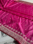 BANARASI MASHRU KATAN SILK SAREE CONTRAS DUAL COLOUR HN650