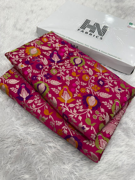 Banarasi Mashru Katan Silk Saree Menakari Work hn140