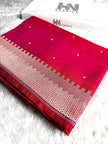BANARASI MASHRU KATAN SILK SAREE HN556