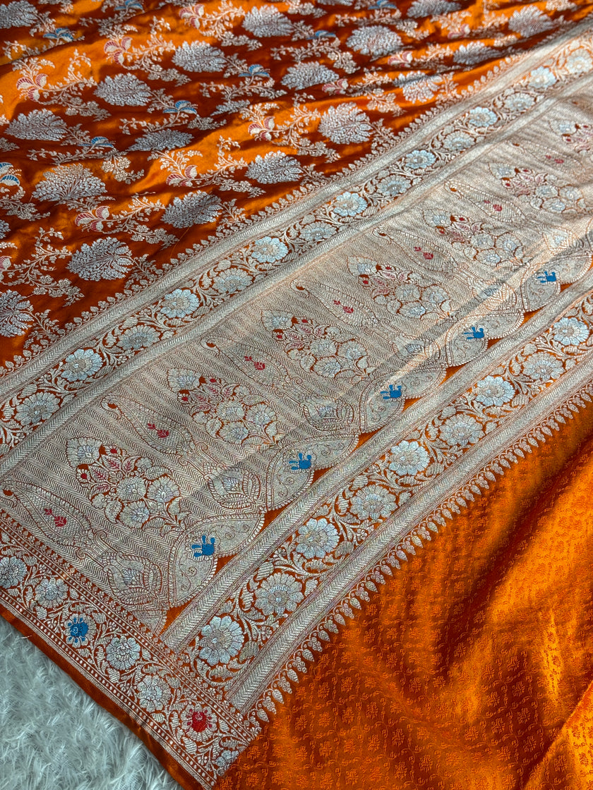 BANARASI MASHRU KATAN SILK SAREE MK070