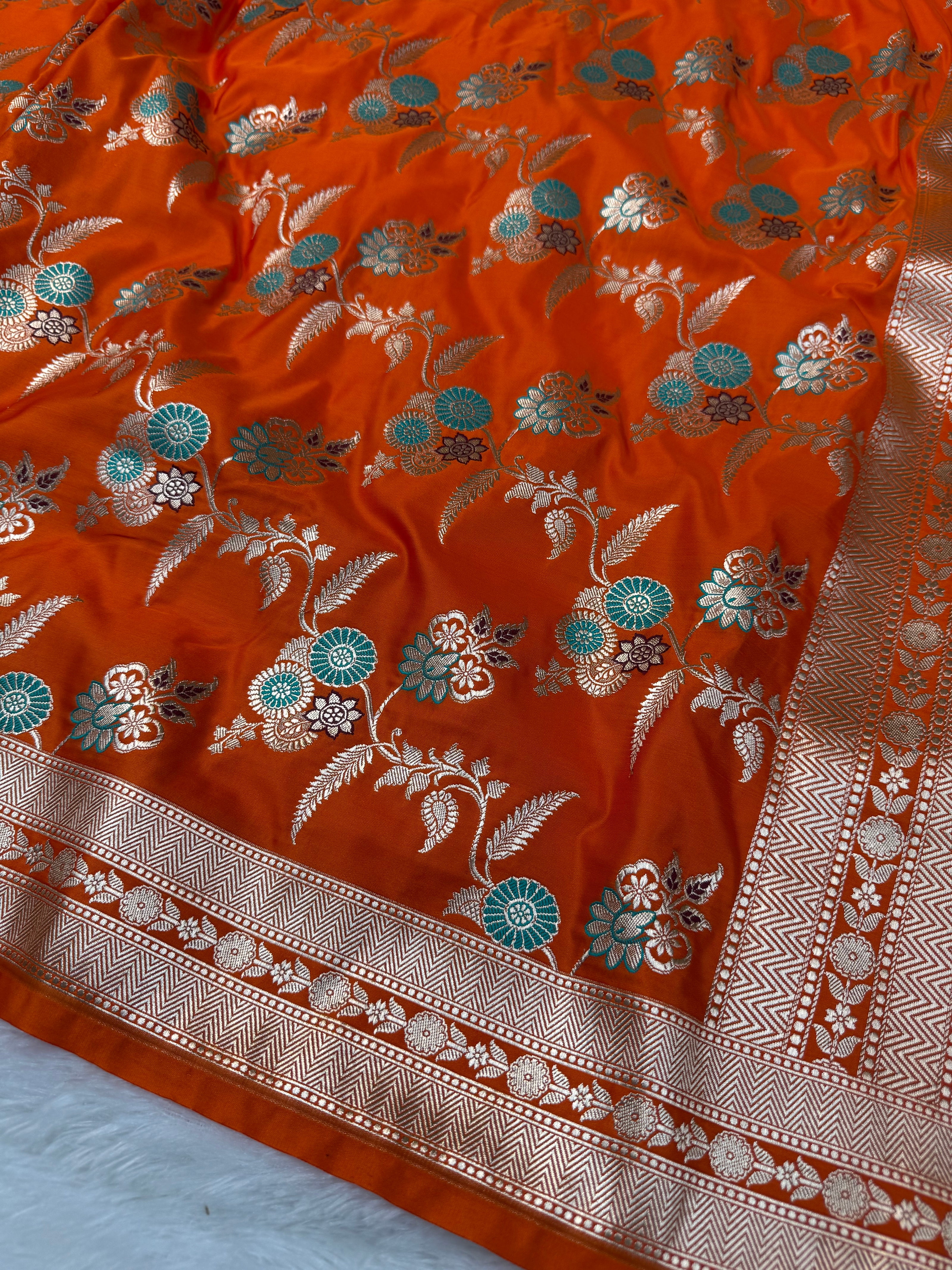 Banarasi Mashru Katan Silk Saree Menakari Work HN104