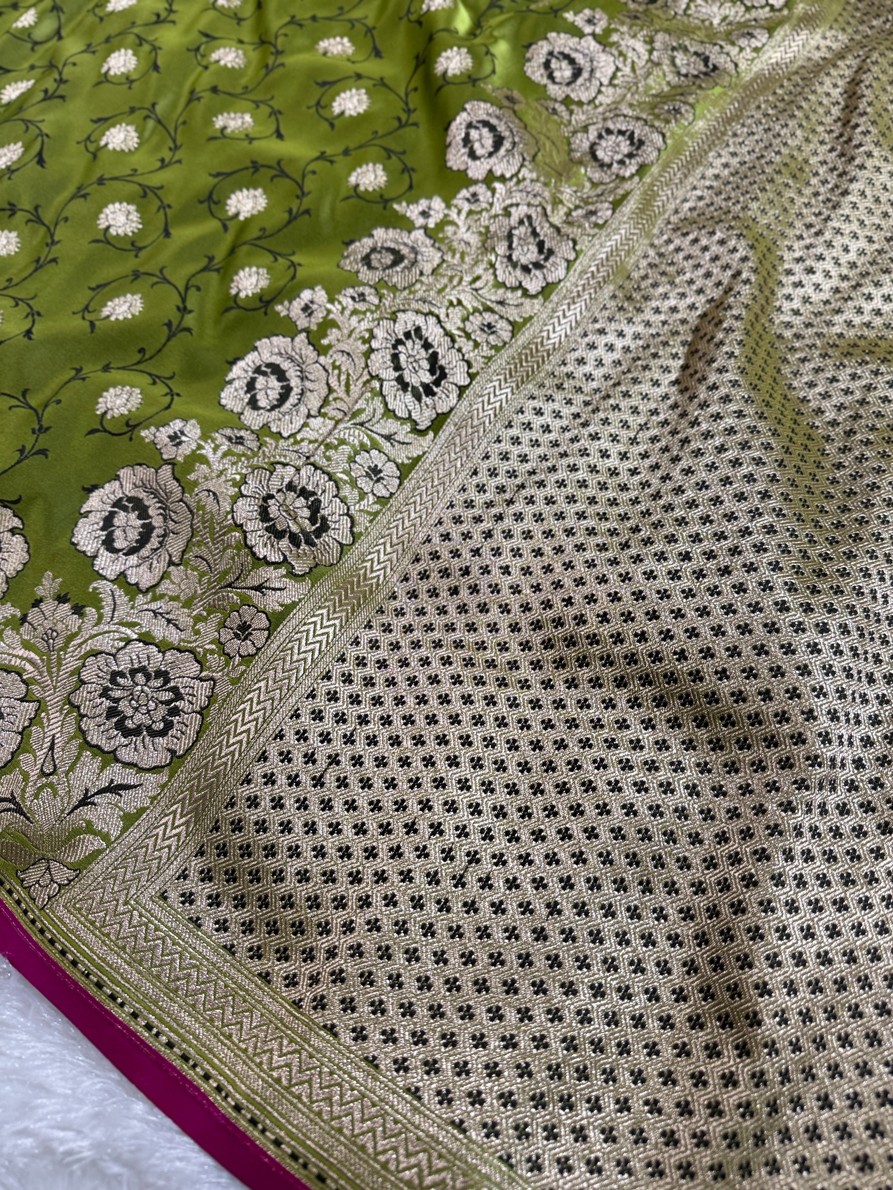 BANARASI MASHRU KATAN SILK SAREE HM533