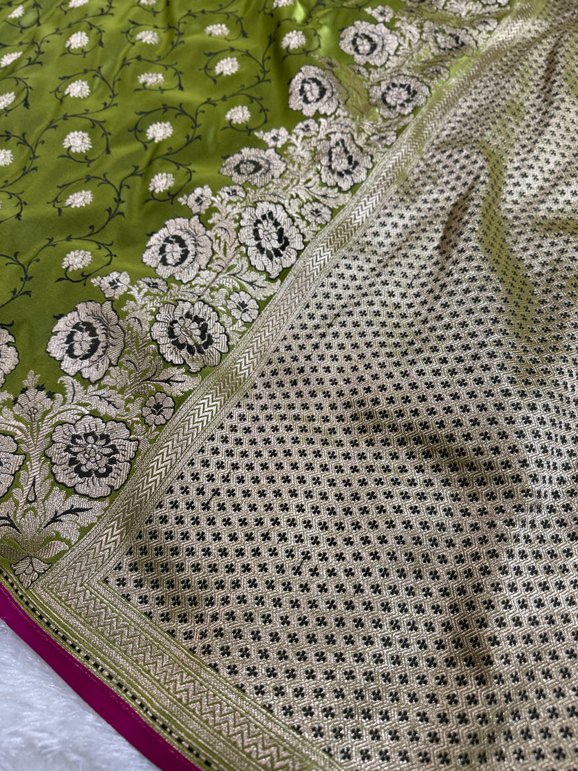 BANARASI MASHRU KATAN SILK SAREE HM533
