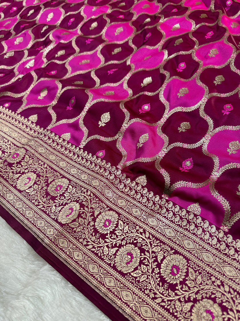 BANARASI MASHRU KATAN SILK SAREE HN536