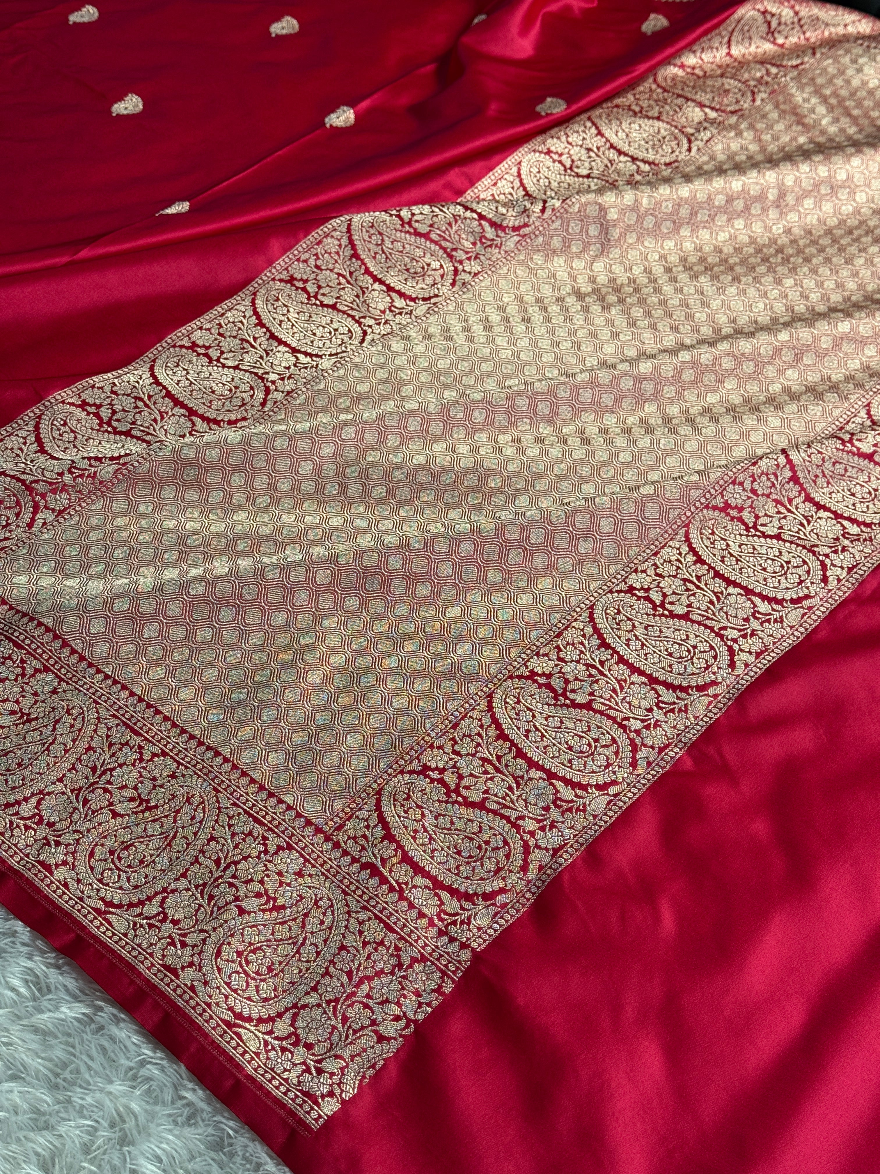 BANARASI MASHRU KATAN SILK SAREE MK041