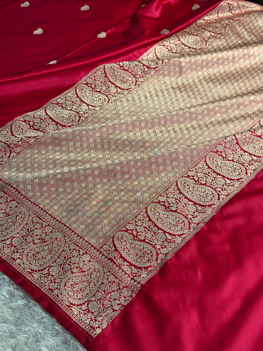 BANARASI MASHRU KATAN SILK SAREE MK041