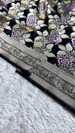 BANARASI MASHRU KATAN SILK SAREE MENAKARI WORK HN222