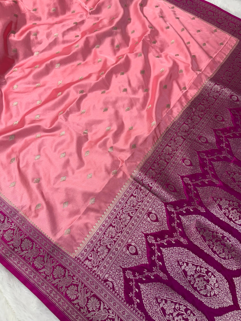 Banarasi Mashru Satin Silk Saree