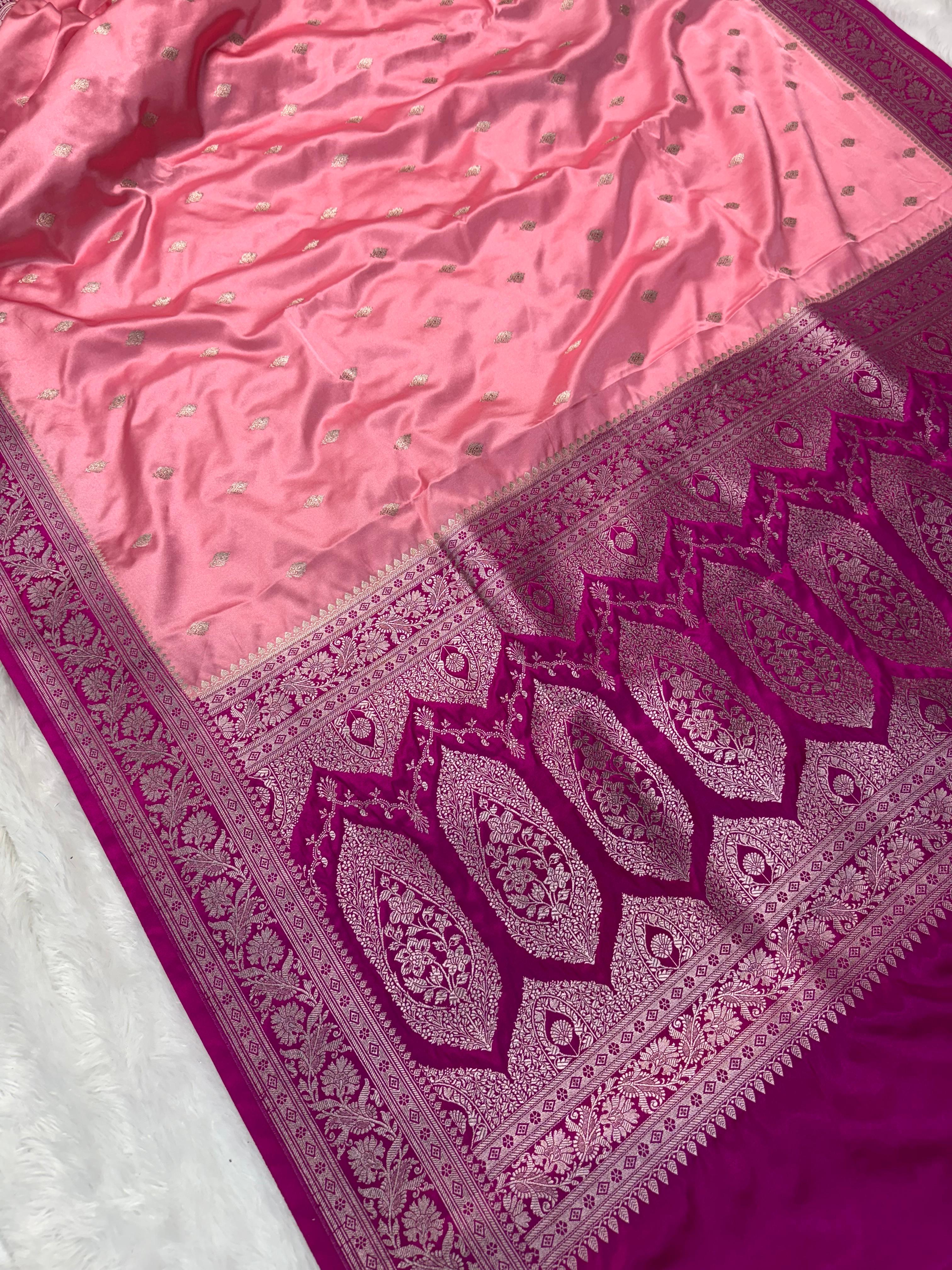 Banarasi Mashru Satin Silk Saree