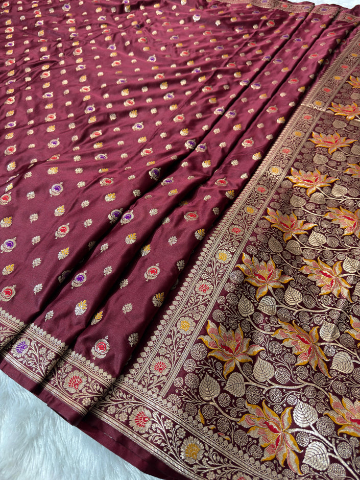 Banarasi Mashru Satin Silk Saree hn105