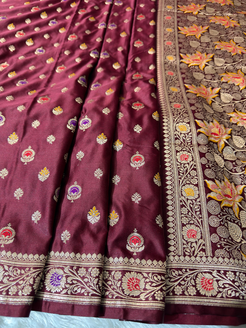 Banarasi Mashru Satin Silk Saree hn105