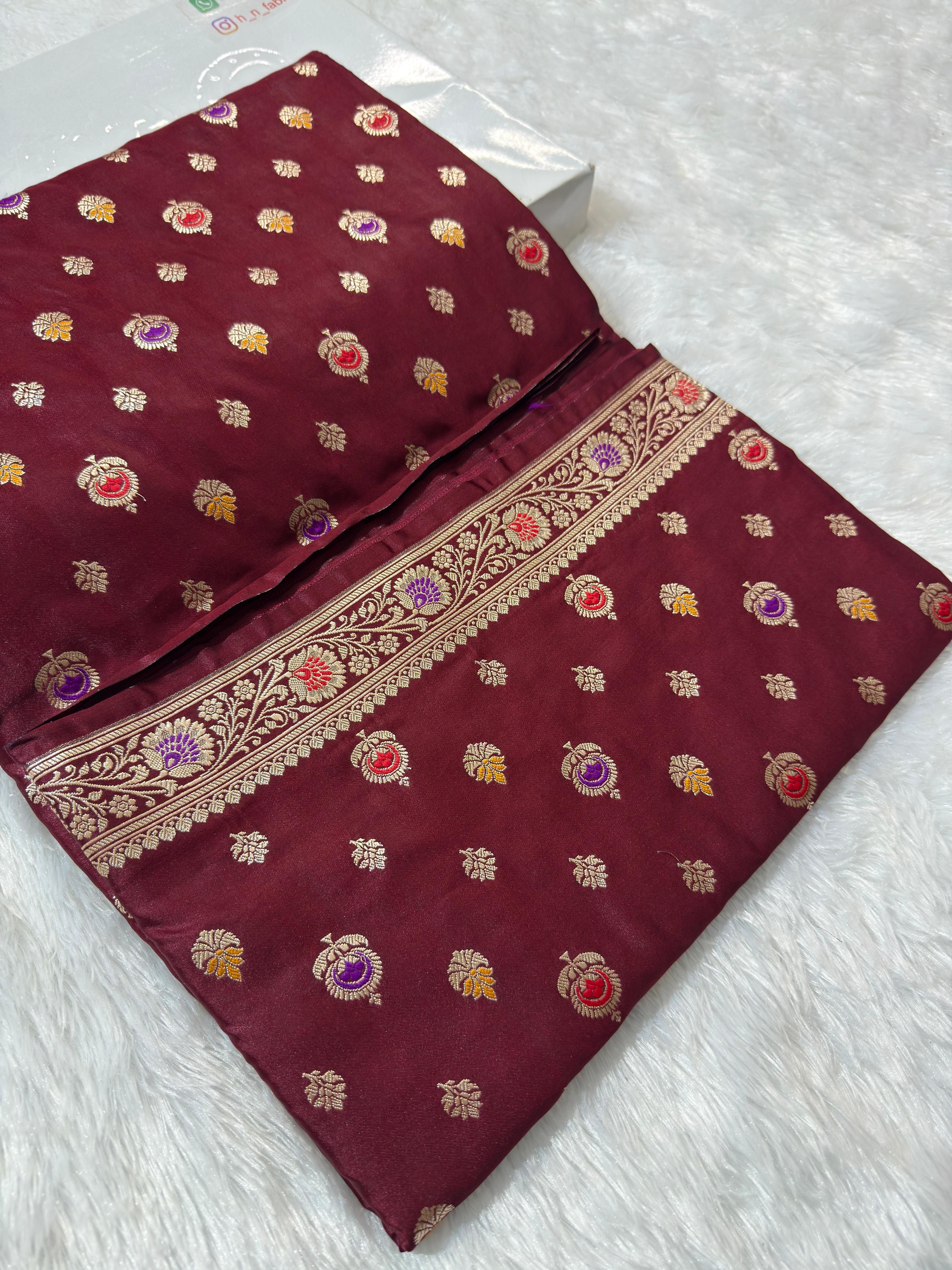 Banarasi Mashru Satin Silk Saree hn105