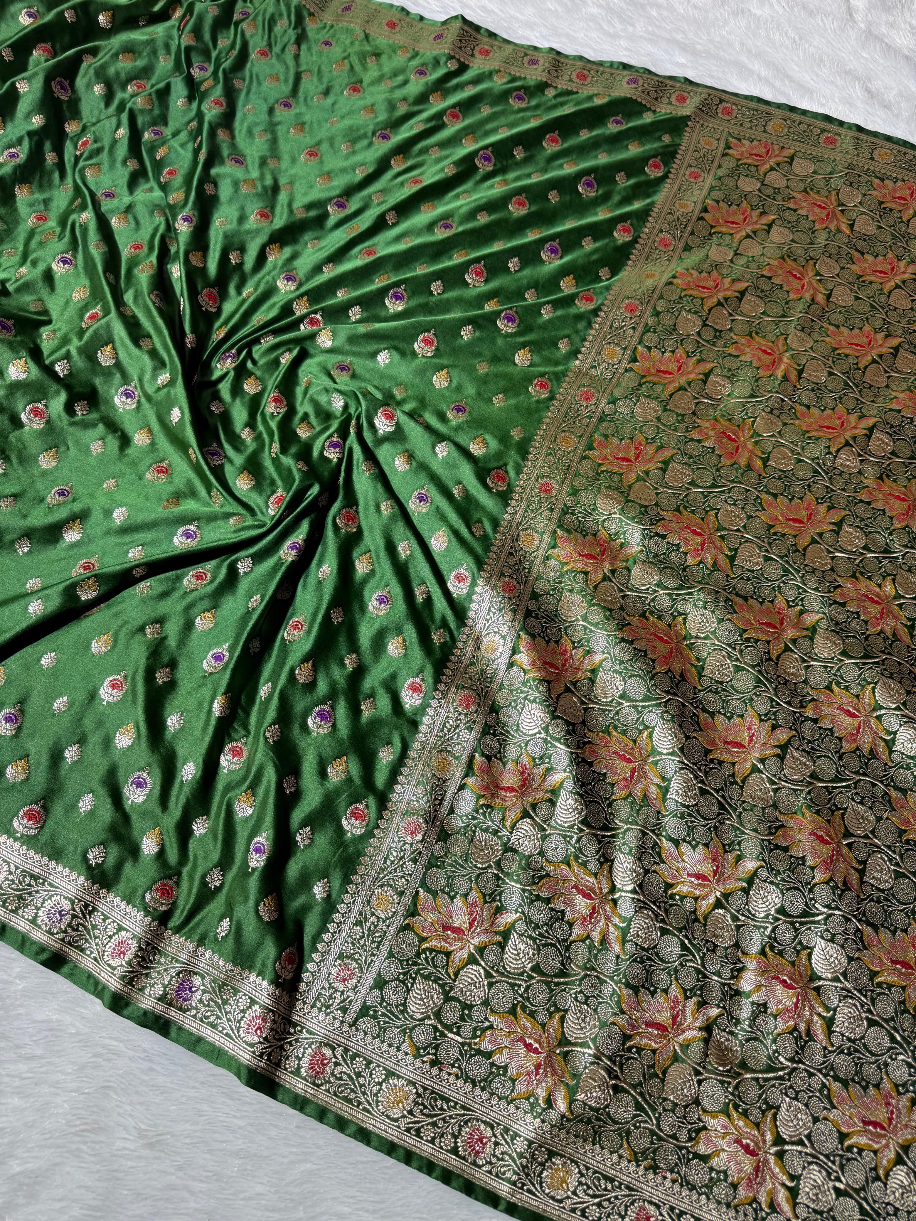 Banarasi Mashru Satin Silk Saree hn105