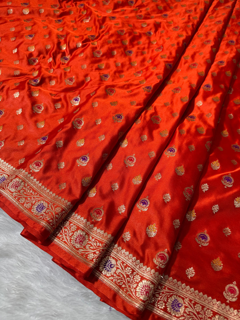 Banarasi Mashru Satin Silk Saree hn105