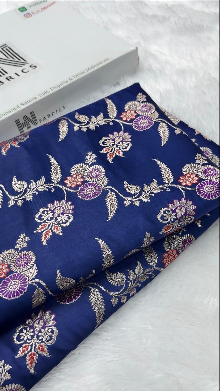 Banarasi Mashru Silk Saree With Meenakari Work hn104