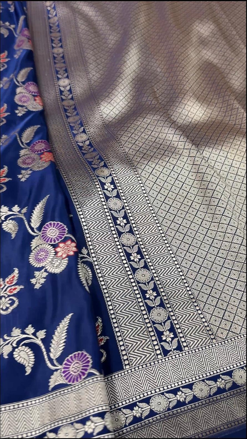 Banarasi Mashru Silk Saree With Meenakari Work hn104