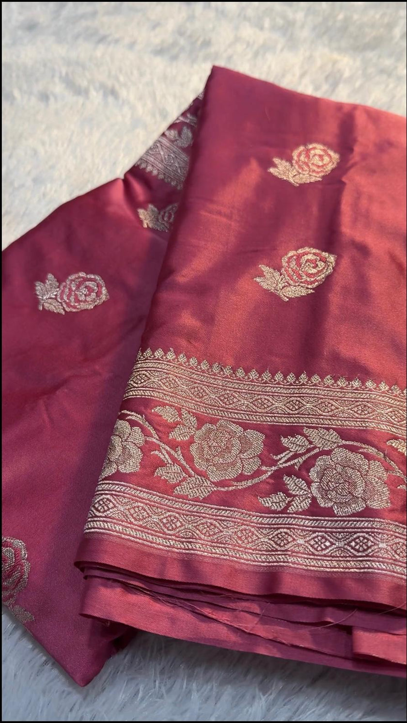 Banarasi Mashru Satin Silk Saree