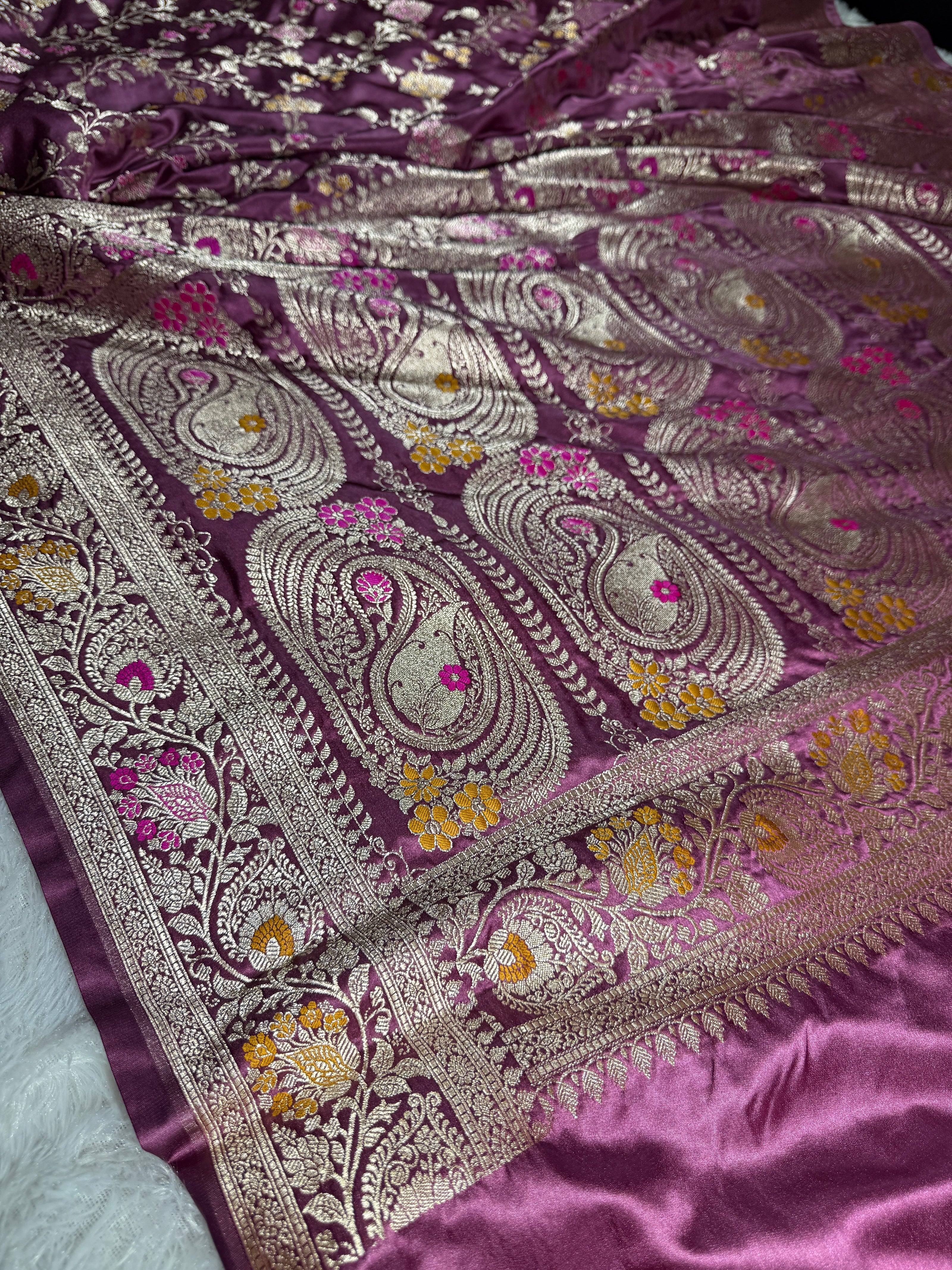 Banarasi mashru katan silk saree hn110